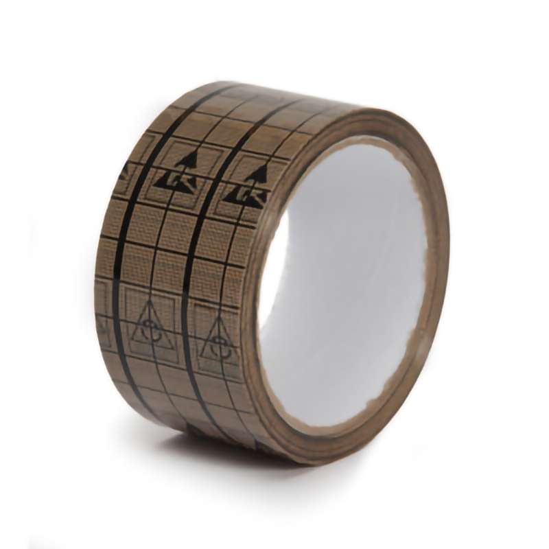 Grid Printed Tape, 2"x118', 3" Core, 1.9 mil, Clear/Black